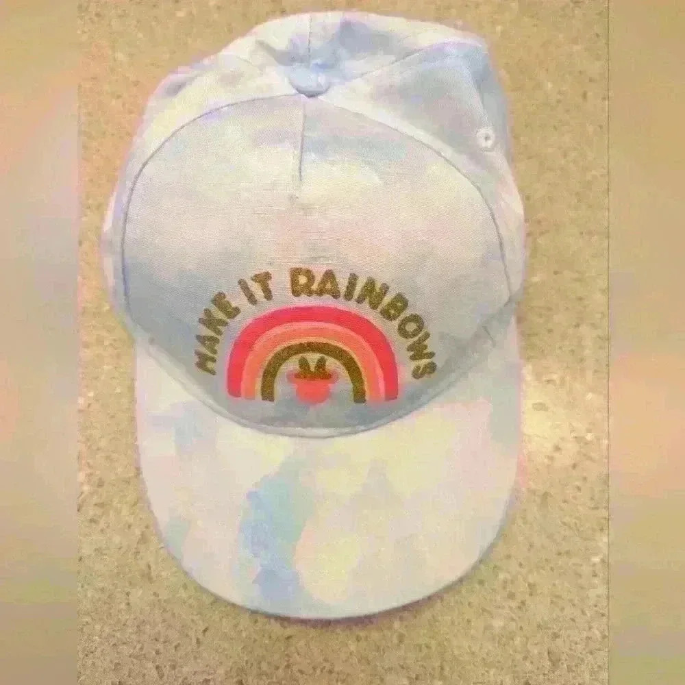 Pride Disney Minnie Mouse Rainbow Adjustable Baseball Cap| - size kids  6-7